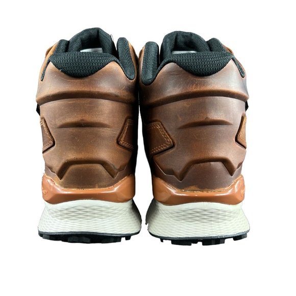 The NorthFace Men's Vals Mid Leather WP Caramel Brown Boots Sizes 8.5 - 14 - Picture 2 of 9